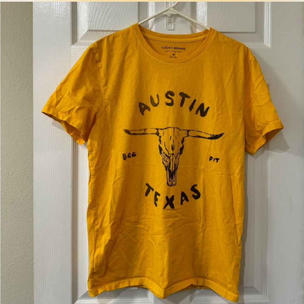 Lucky Brand Mustard Austin Graphic Tee